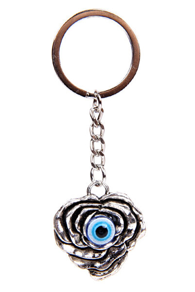 Bounty سلسلة مفاتيح مطرزة على شكل عين الشر على شكل وردة