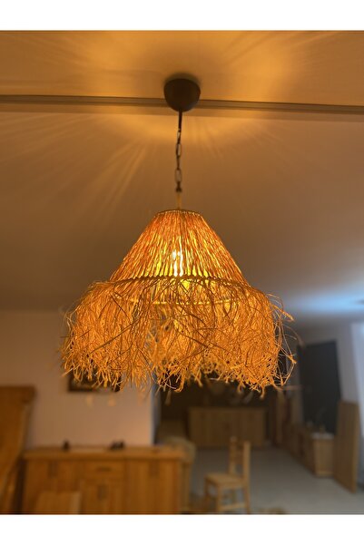 Gunwood Doğal Rafya Avize