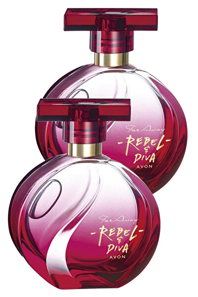 AVON Far Away Rebel Diva Kadın Parfüm Edp 50 Ml. Ikili Set