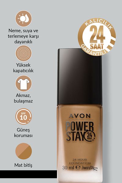 AVON True Power Stay Matte Foundation 30 MlLight Caramel