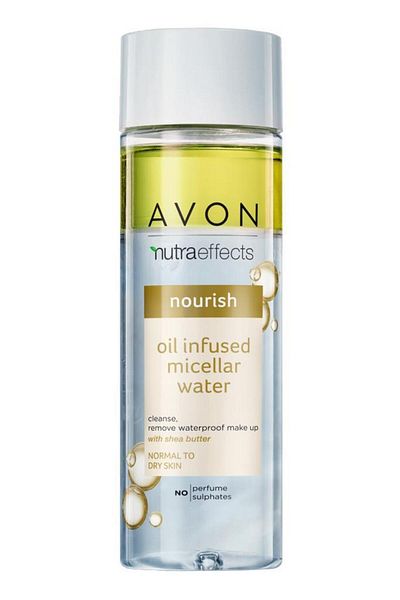 AVON Nutra Effects منظف ميكالير ذو أساس زيتي 200 مل