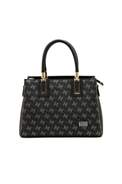 Silver Polo حقيبة كروس للنساء / البنات 1000-43273 SILVER POLO M178 أسود بلاتيني-أسود مطفي