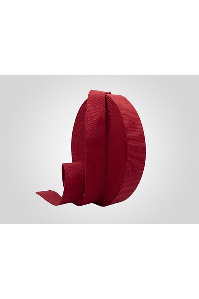 Endüstriyelkesim Narrow Woven Rope Claret Red 2cm - 50m