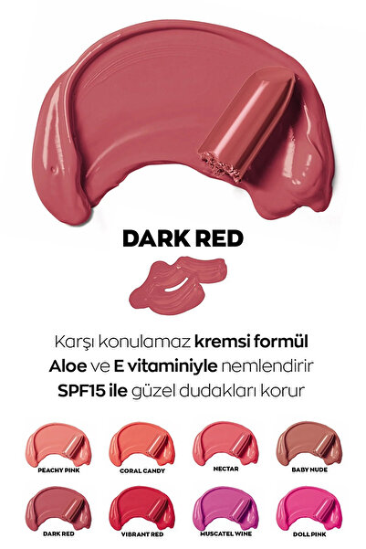 AVON Color Trend Kiss Creamy Ruj Dark Red