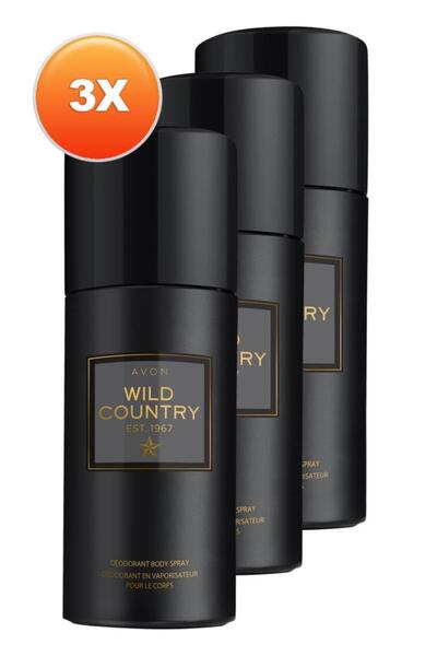 AVON Wild Country Erkek Sprey Deodorant 150 Ml. Üçlü Set