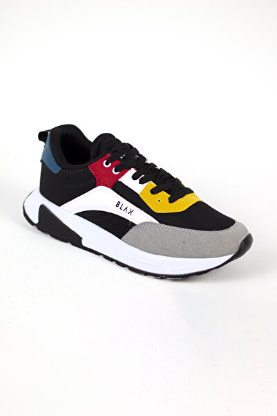 Mida Shoes أحذية رياضية رجالية باللون الأسود الخردل