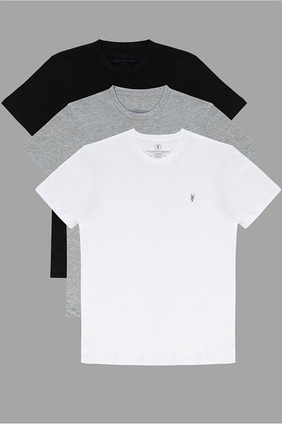 COMBİNE MİCHAİL Standard Mold Basic 3 Pack T-shirt 1000