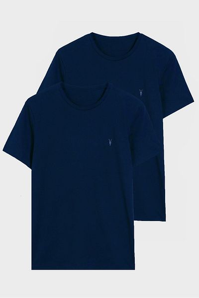 COMBİNE MİCHAİL Ανδρικό μπλουζάκι Navy Blue Color 2 Pack 2000