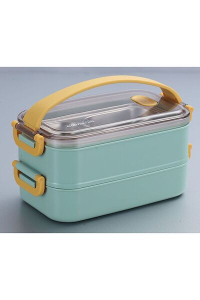 Vagonlife 1400 ml Yeşil Paslanmaz Çelik Yemek Beslenme Kabı- Sefer Tası