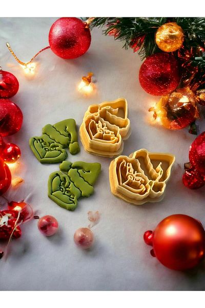 Rapithwin Grinch santa cookie mold/dumpling shaper