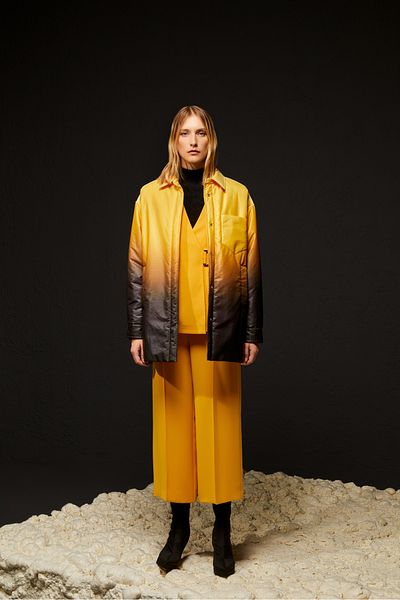 Berr-ın Block Leg Short Trousers Yellow