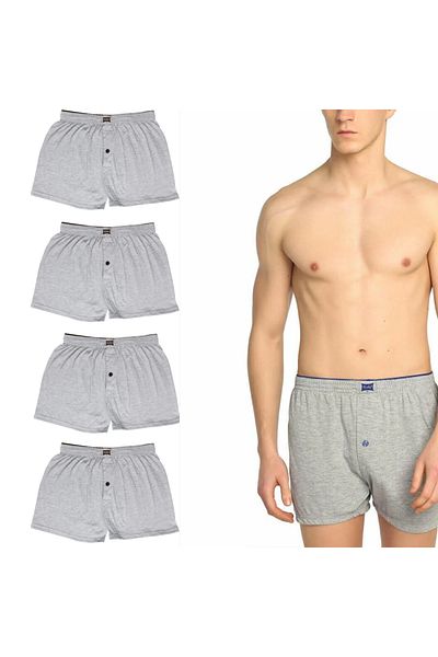 Mamlay Men's Combed Cotton Plain Boxers 4 Pieces Passion Series MEN'S COMBED FLAT BOXER