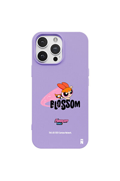 Casen iPhone 15 Pro Powerpuff Girls Blossom Sevimli Lila Renkli Silikon Telef...