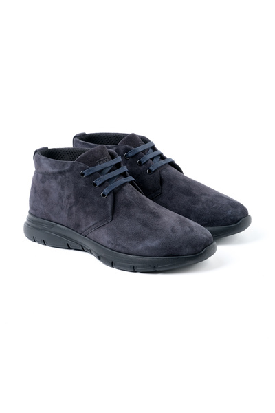 Frau Men's Boots 19A5 Frau Waxy Desert Boot Blu