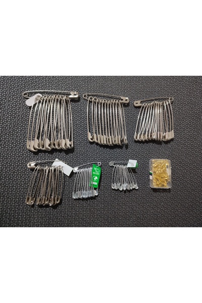 hagiki (7 مقاسات) إبرة أمان إجمالي 122 قطعة إبرة أمان فولاذية (7 مقاسات)