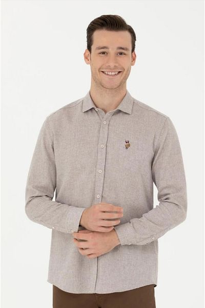 U.S. Polo Assn. Η.Π.Α. Polo Assn. Ανδρικό μακρυμάνικο πουκάμισο με πέτρα G081GL004.000. 1687740 .VR049 TEKSPOR