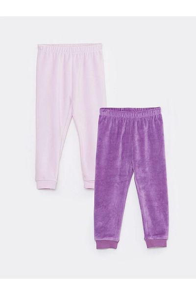LC Waikiki LCW baby Elastic Waist Velvet Baby Girl Pajama Bottom 2-Piece