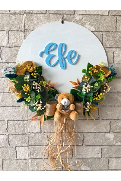 Moshi Design Erkek Bebek/çocuk Kapı Süsü Isim Yazılı