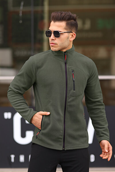 Kozik Men's Softshell Fleece Standard Full Zipper 3 Pocket Men's Fleece Cardigan