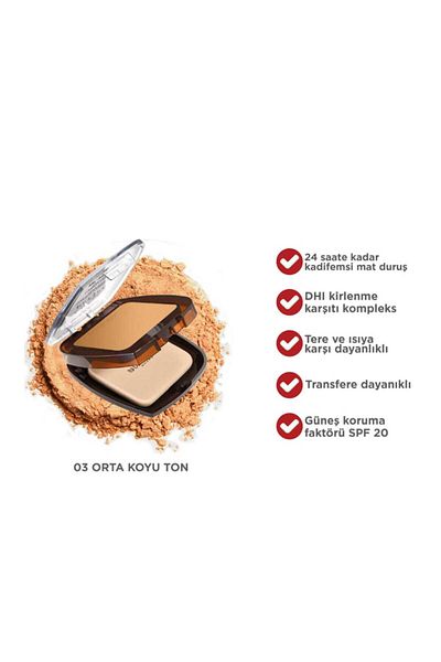 Deborah 24 Ore Compact Long Lasting Fdt T.beige 03 Matte and Burst Concealer PR