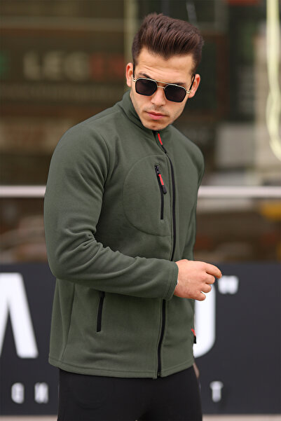 Kozik Men's Softshell Fleece Standard Full Zipper 3 Pocket Men's Fleece Cardigan