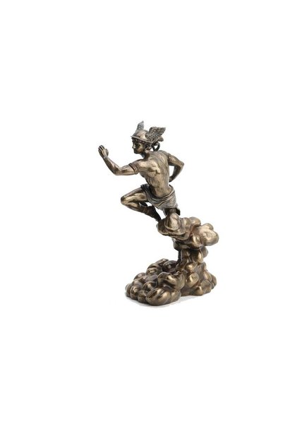 maketistan Veronese Yunan Mitolojisi Hermes Figürü, Bronz El Boyaması, Dekoratif Heykel 16x9x22 cm