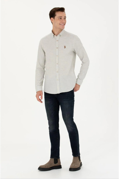 U.S. Polo Assn. U.S. Polo Assn. Erkek Uzun Kollu Basic Gömlek G081SZ004.000.1672287.VR014 TEKSPOR