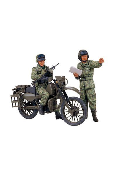 TAMIYA 1/35 Jgsdf Motorcycle Reconnaissance Set Plastic Military Motorcycle Model Kit, Disassembled Hobby Set