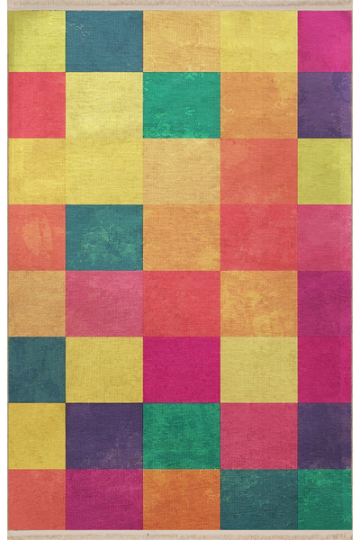 Rugs Modern Halı Covor decorativ modern cu model pătrat cu pixeli geometrici ...