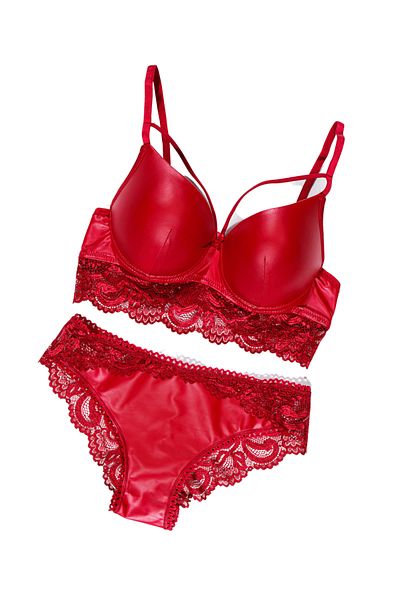 Tılsım Lingerie Leather Stringed Lace Padded Bra Set