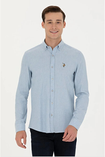 U.S. Polo Assn. U.S. Polo Assn. Erkek Uzun Kollu Basic Gömlek G081SZ004.000.1672287.VR014 TEKSPOR