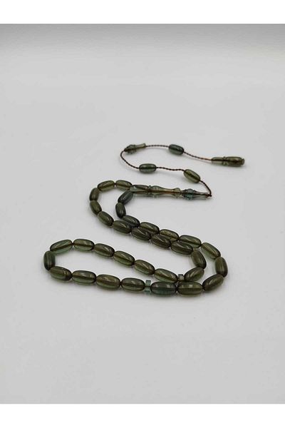 ALTUNTAŞ FIRE BERNUT CIRCLE CAPSULE CUT Rosary 7*11 MM SET SYSTEM TASSEL