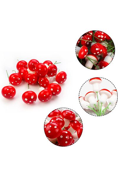 Yusuf Dirik YD Party Supplies Stringed Mini Mushrooms 20 Pieces