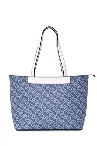 U.S. Polo Assn. Πόλο Ασν. (U.S. Polo Assn.) Γυναικεία τσάντα χιαστί τζιν-λευκ...