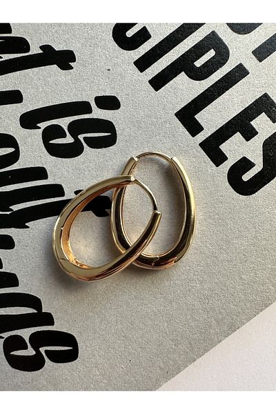 ringbox Gold Oval Earrings