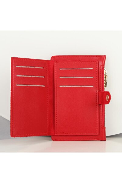 My Valice Women's Leather Wallet and Card Holder 1626 Red