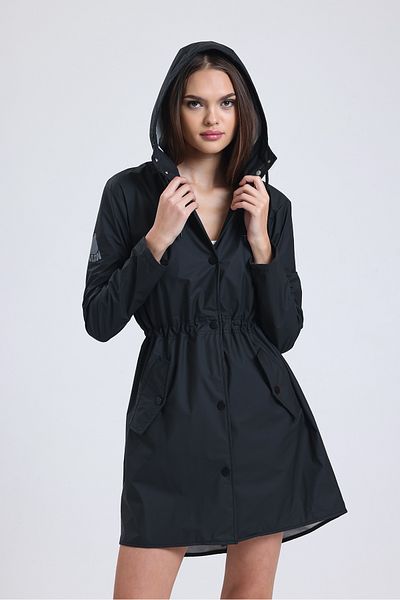 T Rain Stay Dry Black Women's Raincoat