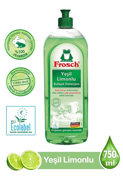 Frosch Green Lemon Dishwashing Detergent - 750 ml