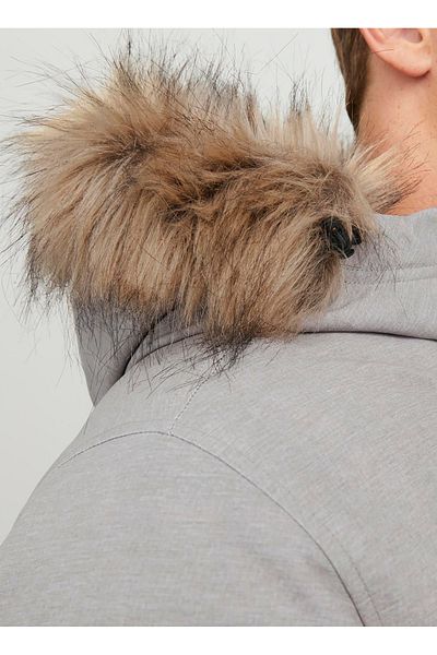 Jack & Jones Gray Men's Coat 12235858_Jjewing Parka Sn