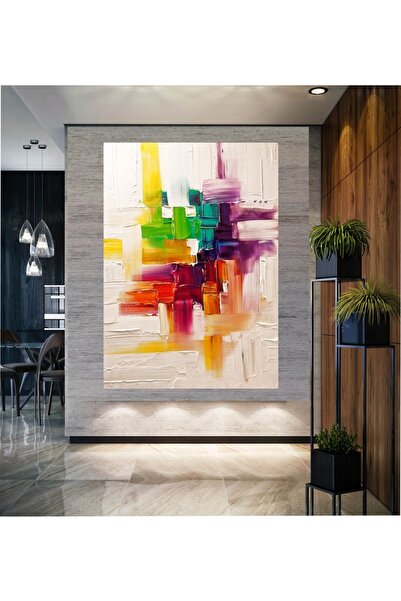 HDART Soyut Modern Renkler Duvar Kanvas Tablosu Tablo Tabloları