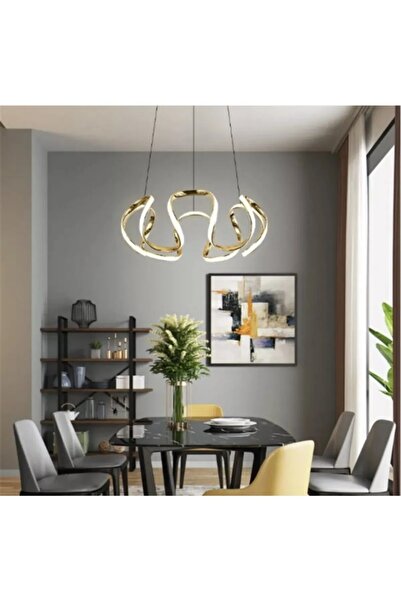 RSCOLLECTIONS Modern Sarkıt 3 Renk Led Avize Salon - Oturma Odası Ledli Avize