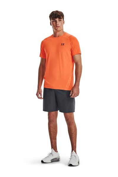 Under Armour Ανδρικό μπλουζάκι με στρογγυλή λαιμόκοψη μονόχρωμο πορτοκαλί 1361683-866 UA HG Armor Fitted