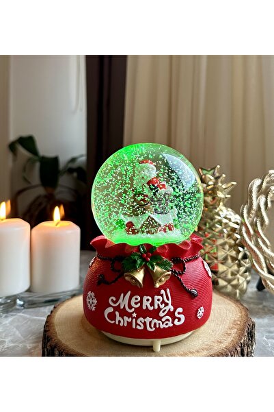 nesever store Mega Boy Yılbaşı Kar Küresi Otomatik Püskürtmeli Özel Yılbaşı M...