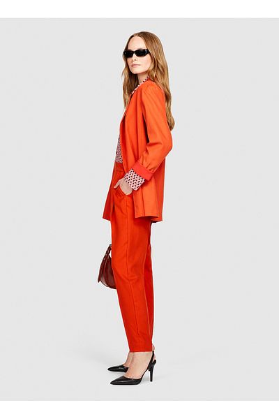 Sisley High Waist Jogger Orange Women's Pants 4Bjflf00S