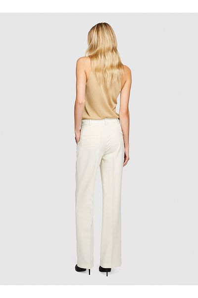 Sisley Cream Women's Trousers 4Kvxlf02I