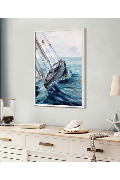 HOMEPACK Κορνίζα Μονό Πίνακα Sailboat Series Classic Poster Painting TK/123