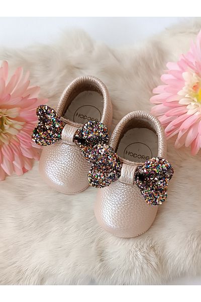 Hodore Sofia Salmon Genuine Leather Baby Loafers
