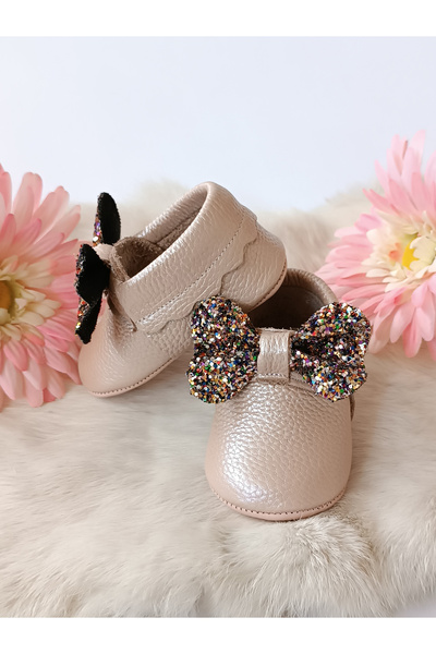 Hodore Sofia Salmon Genuine Leather Baby Loafers