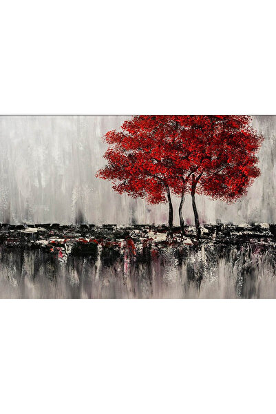 Aden KIRMIZI AĞAÇLAR KANVAS TABLO