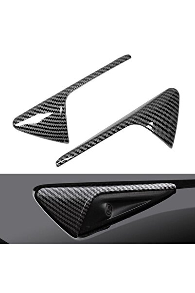 Tesstore Tesla Model Y/3 Kamera Koruyucu (Parlak Carbon Fiber Kaplama)